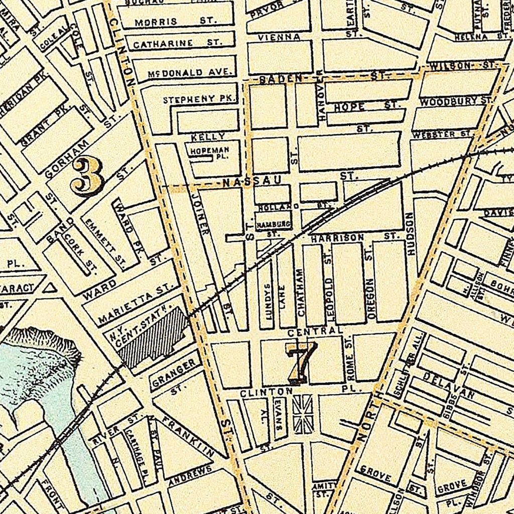 Vintage Map of Rochester, New York 1895