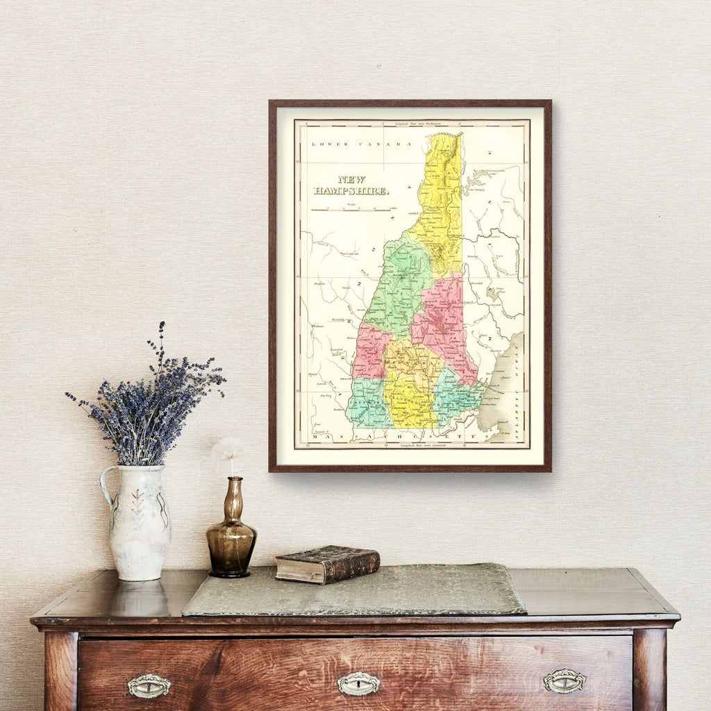 Vintage Map of New Hampshire 1831