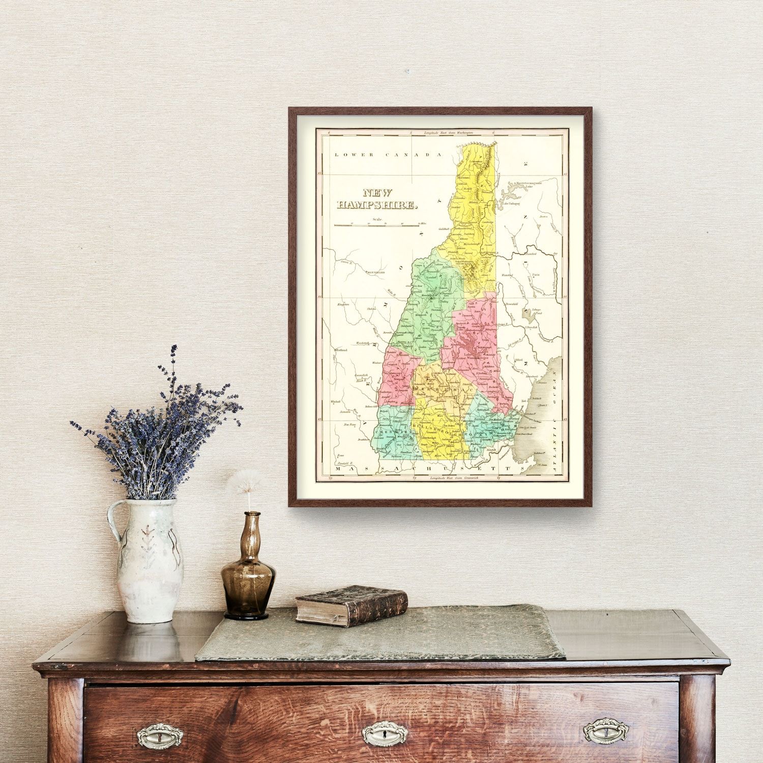 Vintage Map of New Hampshire 1831