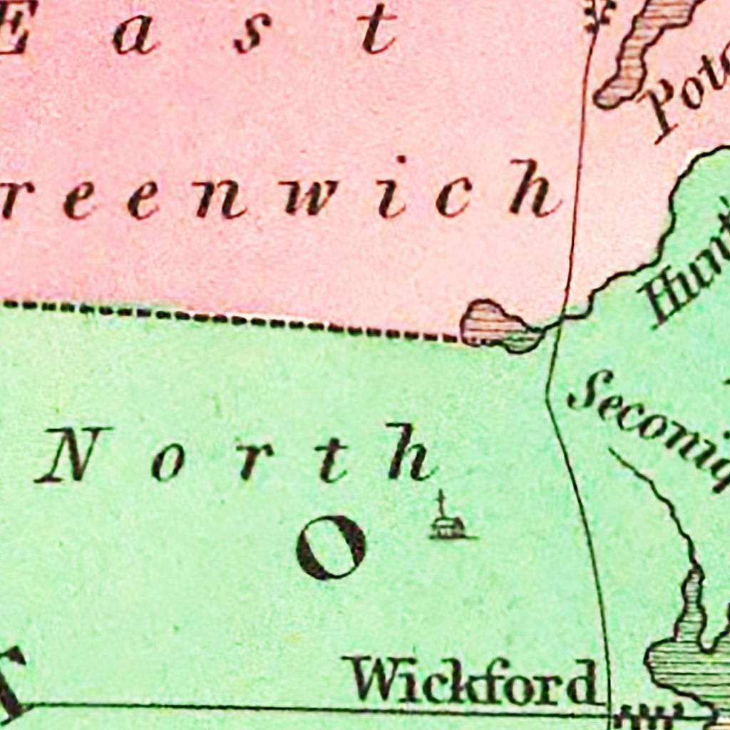 Vintage Map of Rhode Island 1831