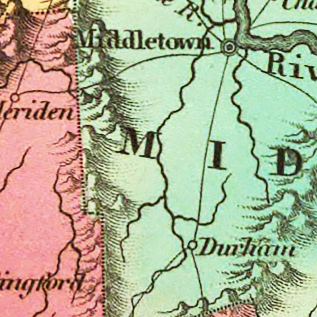 Vintage Map of Connecticut 1831
