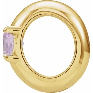 14K Yellow Gold Imitation Pink Tourmaline Birth of a Child�� Spacer Charm/Pendant