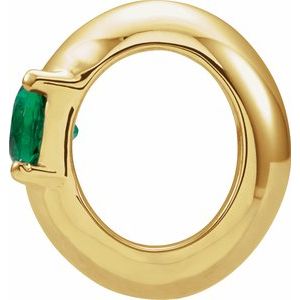 14K Yellow Gold Imitation Emerald Birth of a Child® Spacer Charm/Pendant – image 2