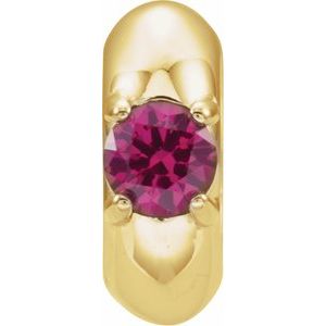 14K Yellow Gold Imitation Ruby Birth of a Child�� Spacer Charm/Pendant