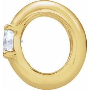 14K Yellow Gold Imitation White Cubic Zirconia Birth of a Child® Spacer Charm/Pendant – image 2