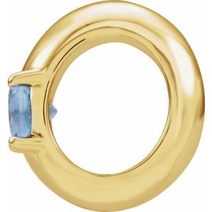 14K Yellow Gold Imitation Aquamarine Birth of a Child® Spacer Charm/Pendant – image 2