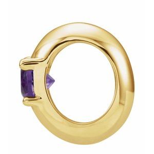 14K Yellow Gold Imitation Amethyst Birth of a Child® Spacer Charm/Pendant