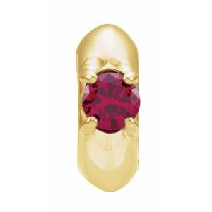 14K Yellow Gold Imitation Mozambique Garnet Birth of a Child® Spacer Charm/Pendant