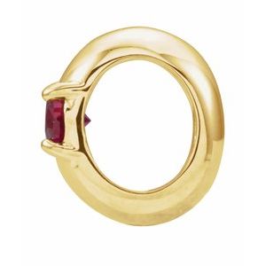 14K Yellow Gold Imitation Mozambique Garnet Birth of a Child® Spacer Charm/Pendant – image 2