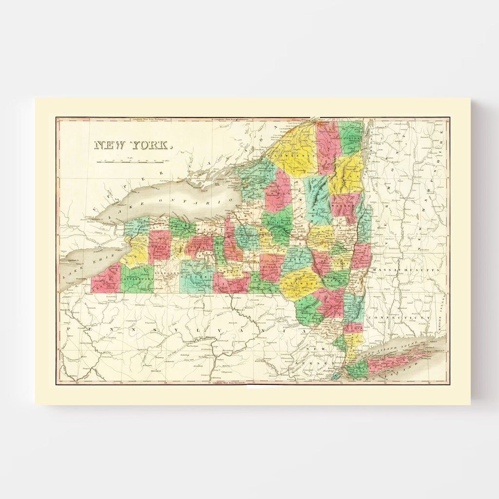 Vintage Map of New York 1831