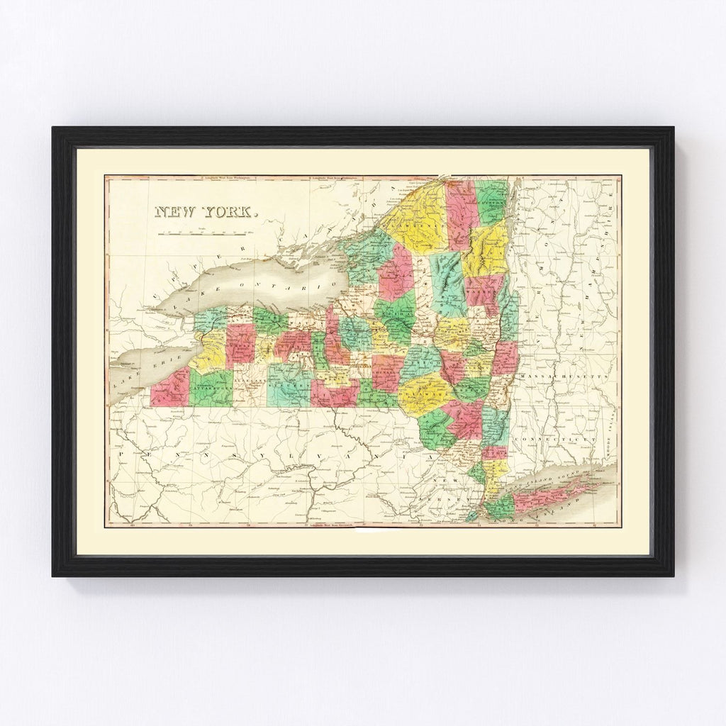 Vintage Map of New York 1831