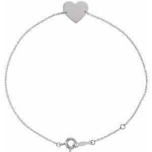 Engravable Heart Bracelet