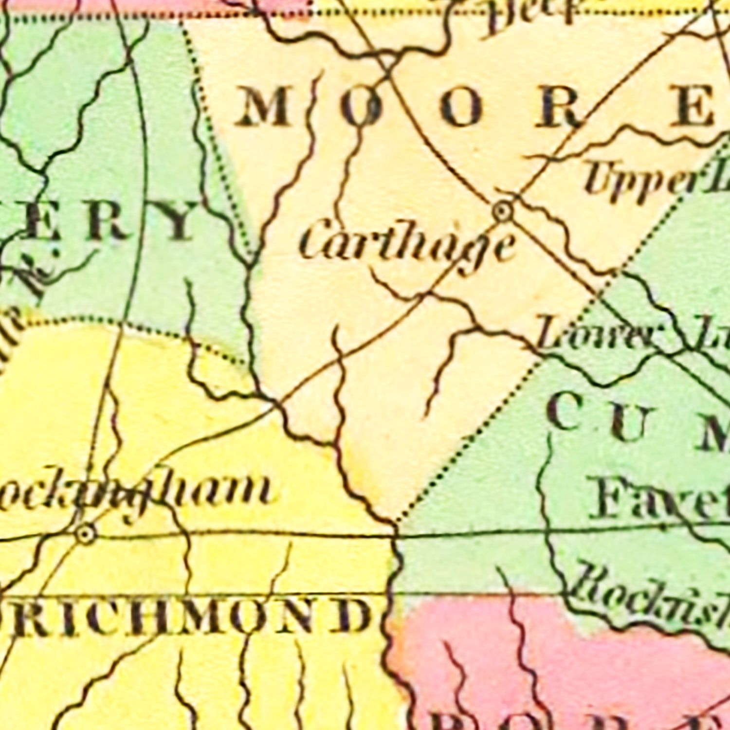 Vintage Map of North Carolina 1831