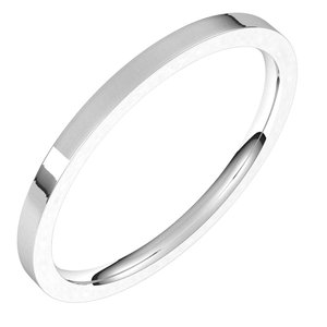 Continuum Sterling Silver 1.5 mm Flat Comfort Fit Light Band Size 8