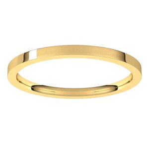 14K Yellow 1.5 mm Lightweight Comfort-Fit Flat Band Size 8