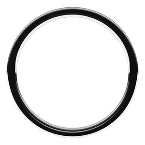 10K White 1 mm Flat Comfort Fit Light Band Size 8