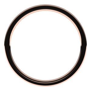 14K Rose 1 mm Flat Comfort Fit Light Band Size 8