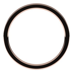 14K Rose 2 mm Flat Comfort Fit Light Band Size 9.5