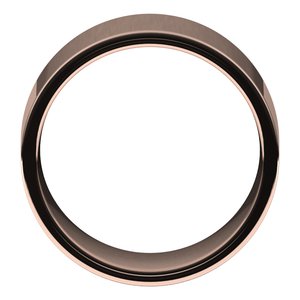 18K Rose 10 mm Lightweight Comfort-Fit Flat Band Size 18.5