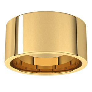 10K Yellow 10 mm Lightweight Comfort-Fit Flat Band Size 17