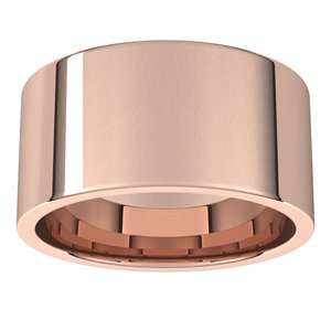 10K Rose 10 mm Lightweight Comfort-Fit Flat Band Size [cv