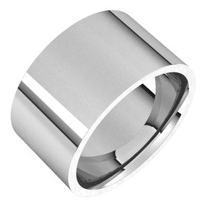 Sterling Silver 11 mm Lightweight Comfort-Fit Flat Band Size 19