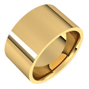 10K Yellow 11 mm Lightweight Comfort-Fit Flat Band Size 18