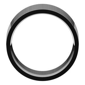 10K White 11 mm Lightweight Comfort-Fit Flat Band Size 6