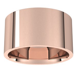 10K Rose 11 mm Lightweight Comfort-Fit Flat Band Size 4.5