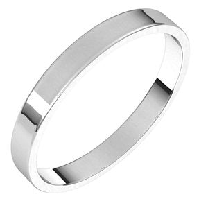 Continuum Sterling Silver 2.5 mm Ultra-Lightweight Flat Band Size 16.5