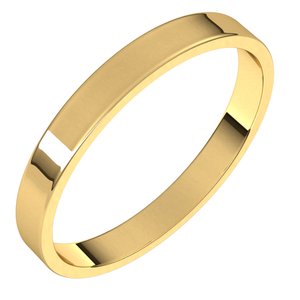 10K Yellow 2.5 mm Ultra-Lightweight Flat Band Size 14