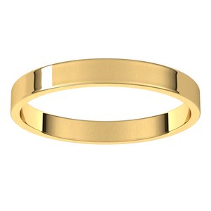 10K Yellow 2.5 mm Ultra-Lightweight Flat Band Size 7