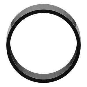 14K White 10 mm Ultra-Lightweight Flat Band Size 4.5