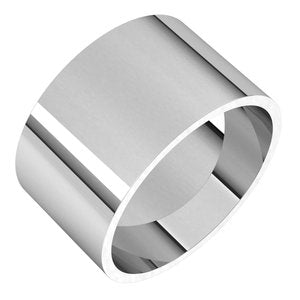 10K White 11 mm Ultra-Lightweight Flat Band Size 18