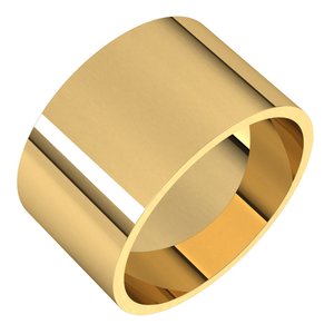 10K Yellow 11 mm Ultra-Lightweight Flat Band Size 12.5