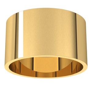 10K Yellow 11 mm Ultra-Lightweight Flat Band Size 7.5