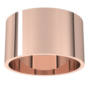 10K Rose 11 mm Ultra-Lightweight Flat Band Size 6