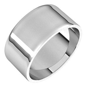 10K White 9 mm Ultra-Lightweight Flat Band Size 5.5