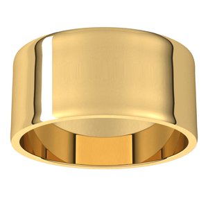 14K Yellow 9 mm Ultra-Lightweight Flat Band Size 14