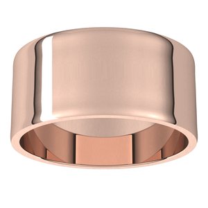 14K Rose 9 mm Ultra-Lightweight Flat Band Size 15