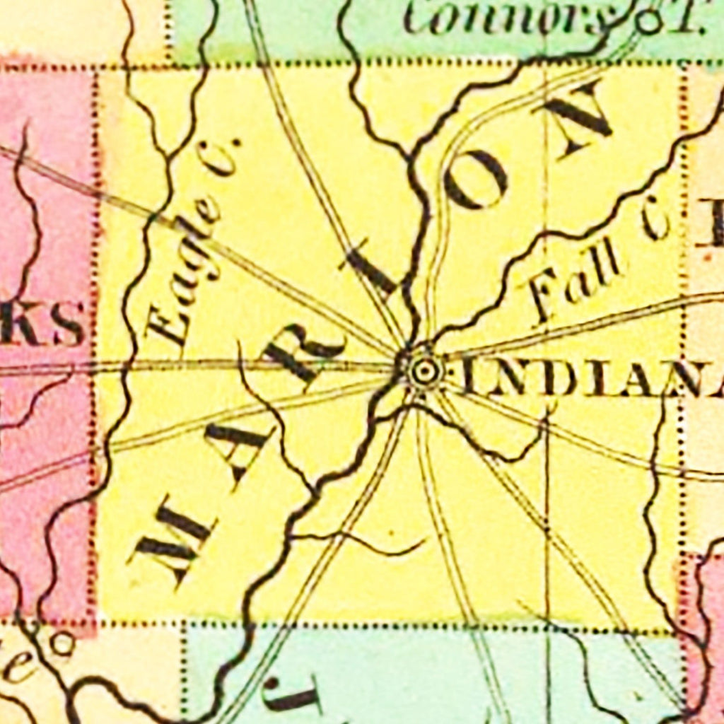 Vintage Map of Indiana 1831
