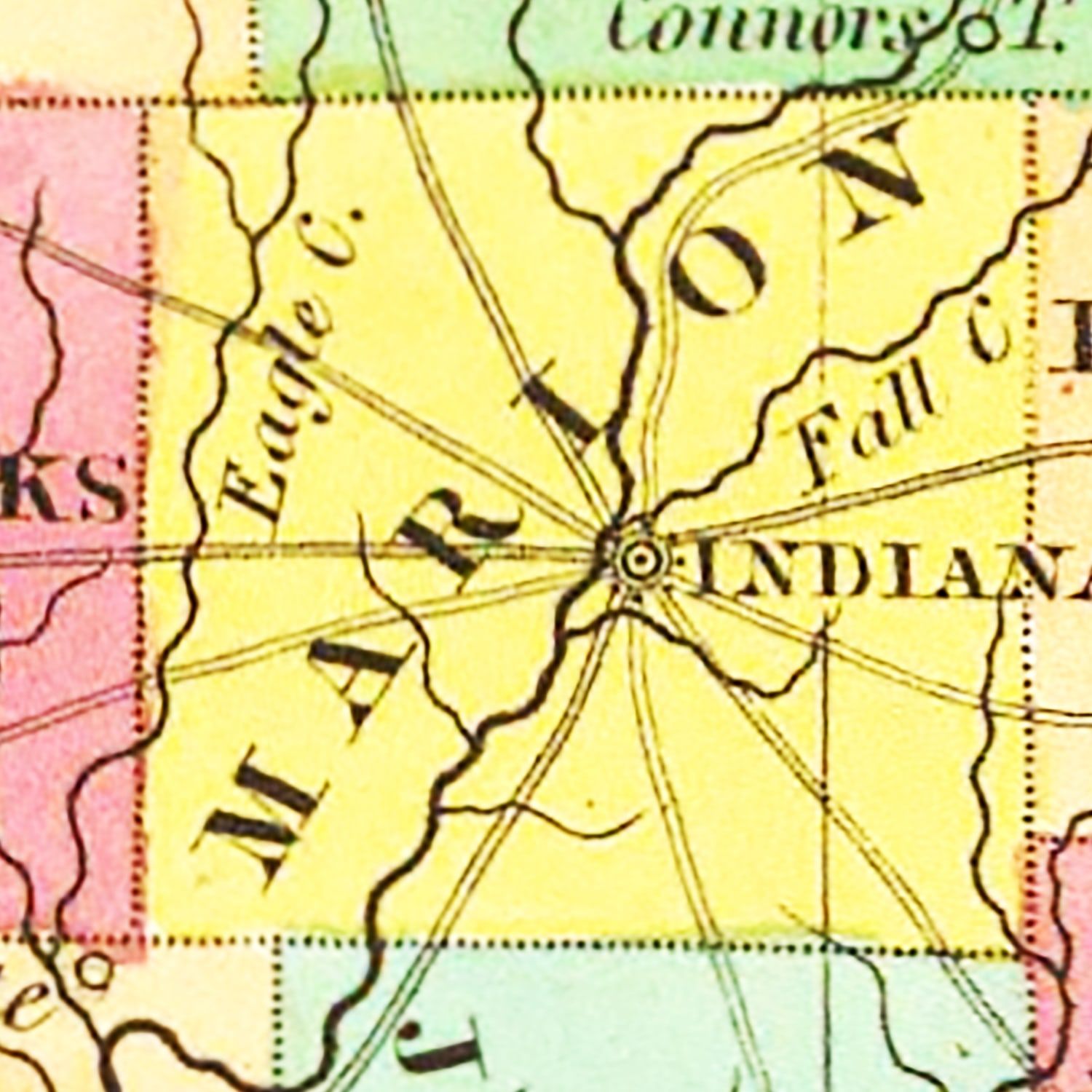 Vintage Map of Indiana 1831