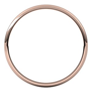 10K Rose 1.5 mm Ultra-Lightweight Half Round Band Size 14.5