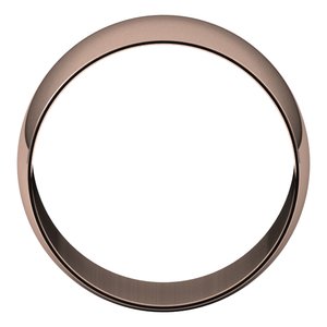 10K Rose 11 mm Ultra-Lightweight Half Round Band Size 19