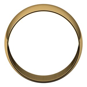 18K Yellow 10 mm Ultra-Lightweight Half Round Band Size 14.5