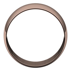 10K Rose 10 mm Ultra-Lightweight Half Round Band Size 16