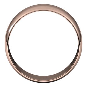 18K Rose 8 mm Ultra-Lightweight Half Round Band Size 15.5