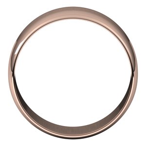 10K Rose 9 mm Ultra-Lightweight Half Round Band Size 10