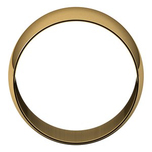 14K Yellow 12 mm Ultra-Lightweight Half Round Band Size 10.5