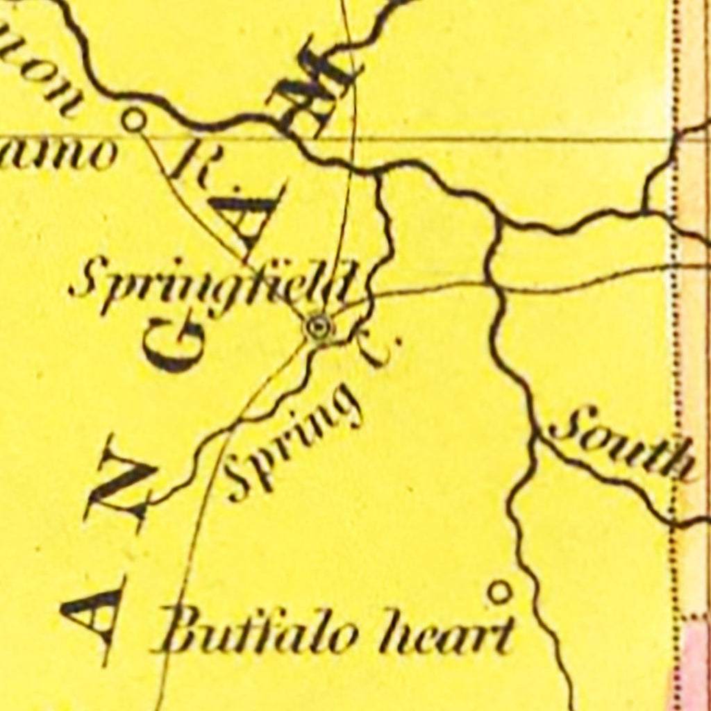 Vintage Map of Illinois 1831